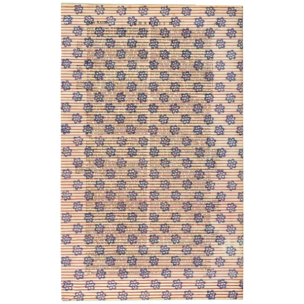 papiers dominotes lino print by J&J Jeffery on handmade antique paper