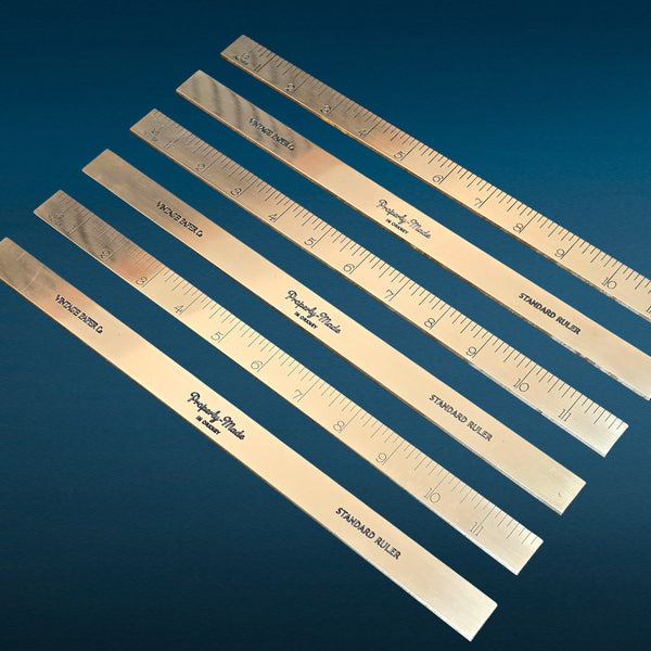 VPCo Standard Brass Ruler - 12 inch