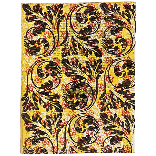 A three colour floral lino print by J&J Jeffery