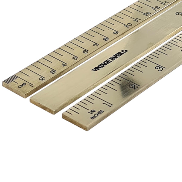 VPCo Standard Brass Ruler - 12 inch